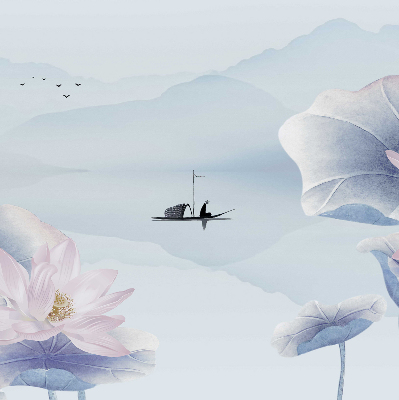 Store intérieur Un pêcheur sur un bateau