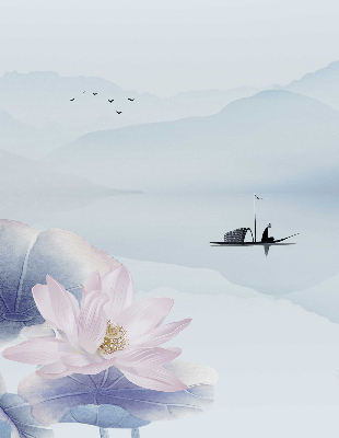 Store intérieur Un pêcheur sur un bateau