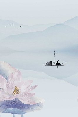 Store intérieur Un pêcheur sur un bateau