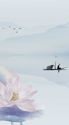 Store intérieur Un pêcheur sur un bateau