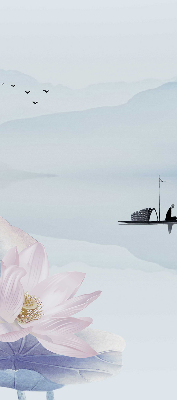 Store intérieur Un pêcheur sur un bateau