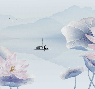 Store intérieur Un pêcheur sur un bateau