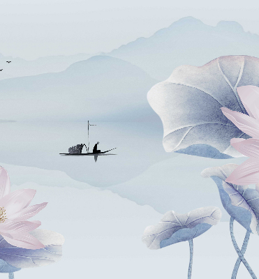 Store intérieur Un pêcheur sur un bateau