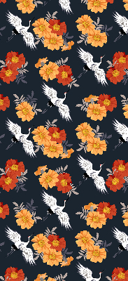 Store enrouleur Fleurs et grues