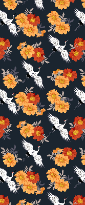 Store enrouleur Fleurs et grues