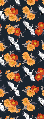 Store enrouleur Fleurs et grues