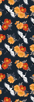 Store enrouleur Fleurs et grues