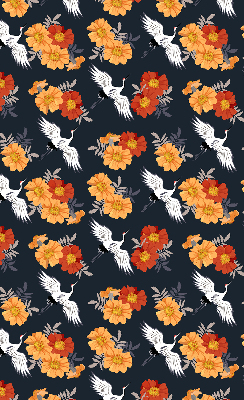 Store enrouleur Fleurs et grues