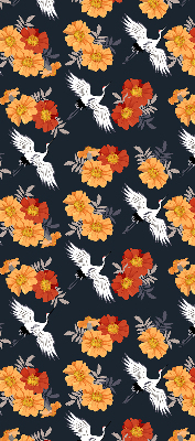 Store enrouleur Fleurs et grues