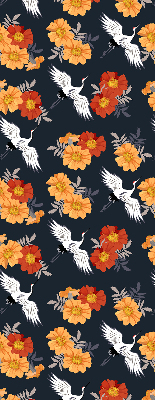 Store enrouleur Fleurs et grues