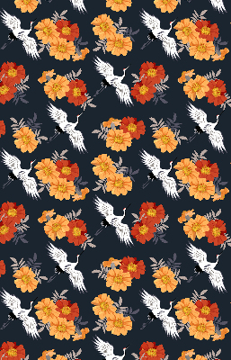 Store enrouleur Fleurs et grues