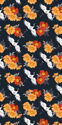 Store enrouleur Fleurs et grues