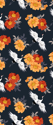 Store enrouleur Fleurs et grues