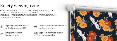 Store enrouleur Fleurs et grues