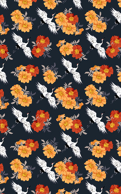 Store enrouleur Fleurs et grues