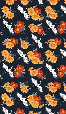 Store enrouleur Fleurs et grues