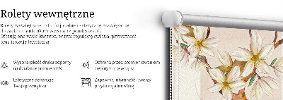 Store enrouleur Oiseaux sur un arbre avec des fleurs