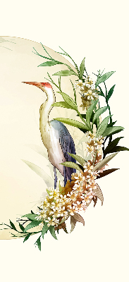 Store intérieur Une grue dans un cercle de verdure