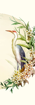 Store intérieur Une grue dans un cercle de verdure