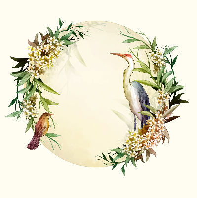 Store intérieur Une grue dans un cercle de verdure