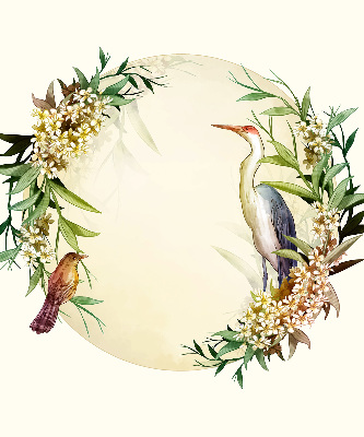 Store intérieur Une grue dans un cercle de verdure