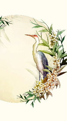 Store intérieur Une grue dans un cercle de verdure