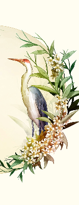 Store intérieur Une grue dans un cercle de verdure