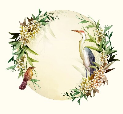 Store intérieur Une grue dans un cercle de verdure