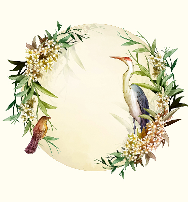 Store intérieur Une grue dans un cercle de verdure