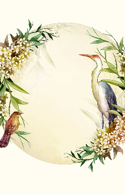 Store intérieur Une grue dans un cercle de verdure