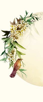 Store intérieur Une grue dans un cercle de verdure