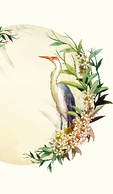 Store intérieur Une grue dans un cercle de verdure