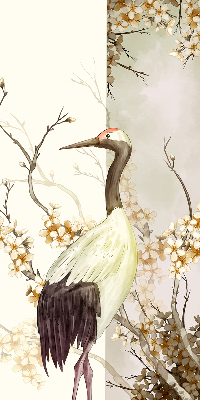 Store enrouleur Une grue dans la brousse