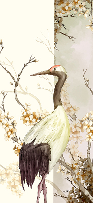 Store enrouleur Une grue dans la brousse