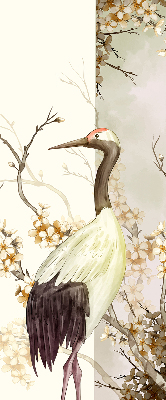 Store enrouleur Une grue dans la brousse