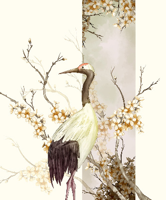 Store enrouleur Une grue dans la brousse