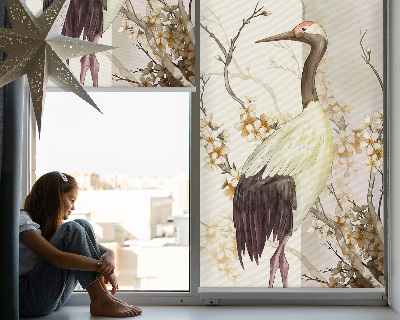 Store enrouleur Une grue dans la brousse