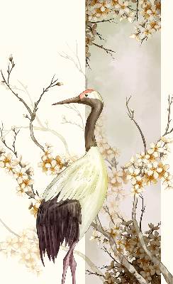 Store enrouleur Une grue dans la brousse