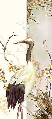 Store enrouleur Une grue dans la brousse