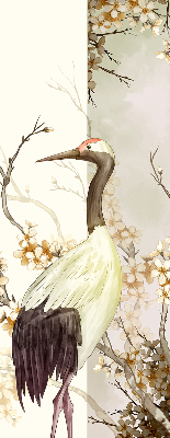 Store enrouleur Une grue dans la brousse