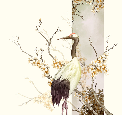 Store enrouleur Une grue dans la brousse