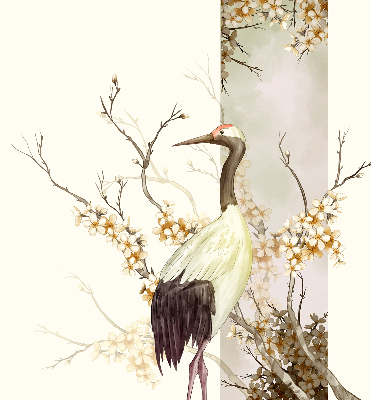 Store enrouleur Une grue dans la brousse