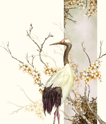 Store enrouleur Une grue dans la brousse