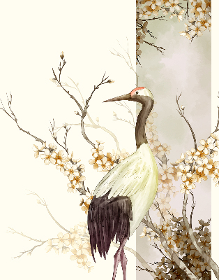 Store enrouleur Une grue dans la brousse