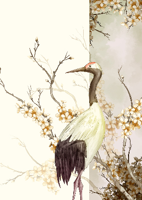 Store enrouleur Une grue dans la brousse