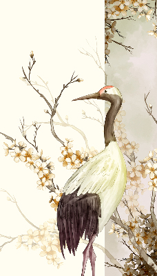 Store enrouleur Une grue dans la brousse