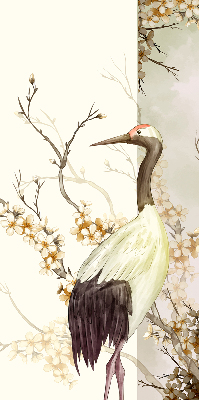 Store enrouleur Une grue dans la brousse