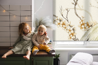 Store enrouleur Une grue dans la brousse