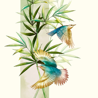 Store intérieur Oiseaux dans les feuilles