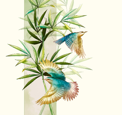 Store intérieur Oiseaux dans les feuilles